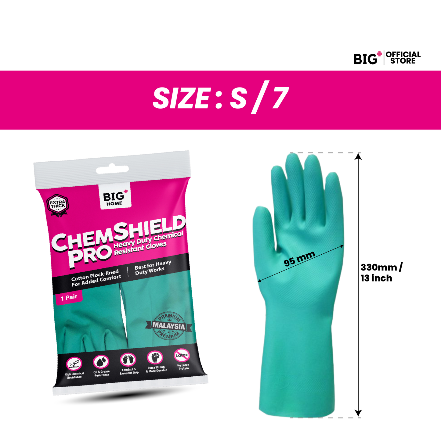 BIG+ Chemsheild Pro Chemical Resistant Nitrile Glove
